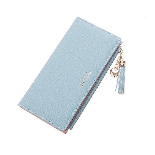 2019 Tassel Wallet Women Long Cute Wallet Leather Tassel Women Wallets Zipper Portefeuille Female Purse Clutch Cartera Mujer