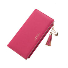 Load image into Gallery viewer, 2019 Tassel Wallet Women Long Cute Wallet Leather Tassel Women Wallets Zipper Portefeuille Female Purse Clutch Cartera Mujer